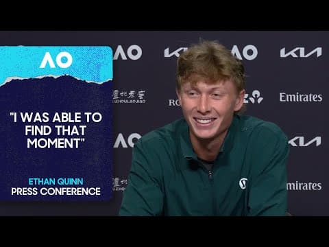 Ethan Quinn Press Conference | Australian Open 2026 Second Round