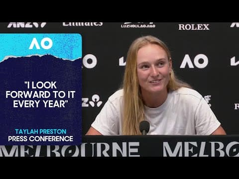 Taylah Preston Press Conference | Australian Open 2026 First Round