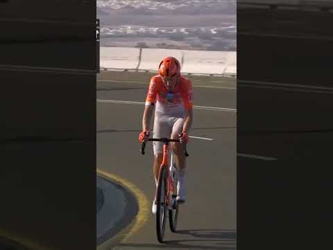 Remco Evenepoel is the first to make his move 👀 The Belgian isn’t waiting around on Jebel Hafeet!