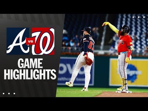 Braves vs. Nationals Game 2 Highlights (9/16/25) | MLB Highlights