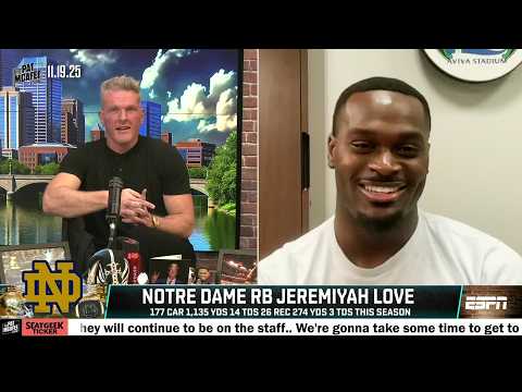 Jeremiyah Love on Notre Dame's culture, CFP push, his legacy & more! | The Pat McAfee Show
