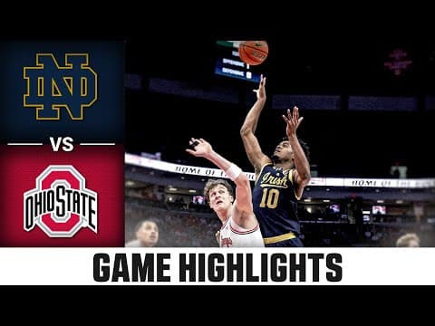 Notre Dame vs. Ohio State Game Highlights | 2025-26 ACC Men's Basketball