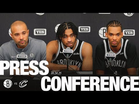 Jordi Fernández, Cam Thomas, and Ziaire Williams Postgame Press Conferences vs Cleveland