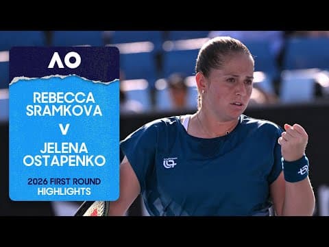 Rebecca Sramkova v Jelena Ostapenko Highlights | Australian Open 2026 First Round