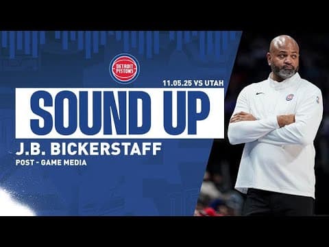 Post-Game Press Conference: J.B. Bickerstaff | Pistons vs Jazz | 11.05.2025