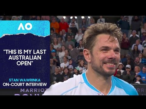 Stan Wawrinka On-Court Interview | Australian Open 2026 Second Round