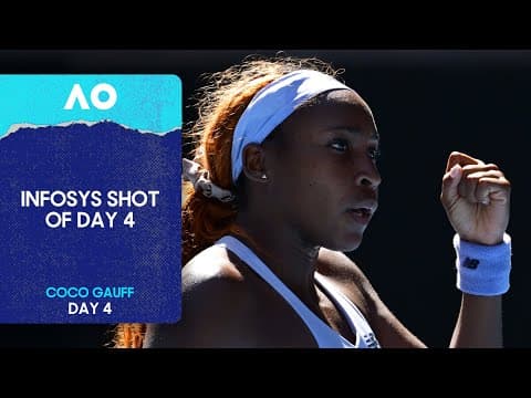 Incredible Coco Gauff! | Infosys Shot of Day 4 | Australian Open 2026