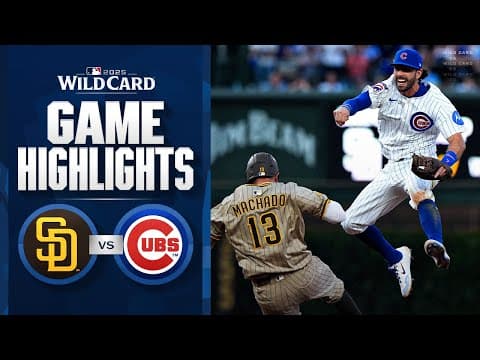 Padres vs. Cubs NL Wild Card Game 3 Highlights (10/2/25) | MLB Highlights