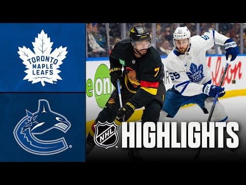 Maple Leafs vs. Canucks | NHL Highlights | January 31, 2026