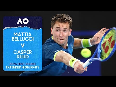 Mattia Bellucci v Casper Ruud Extended Highlights | Australian Open 2026 First Round
