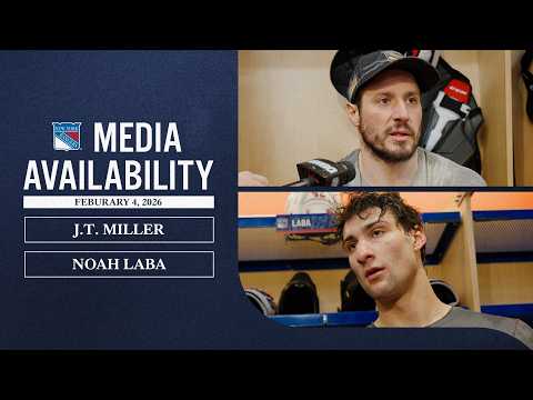 NYR Practice: J.T. Miller & Noah Laba Media Availability | Feb. 4, 2026