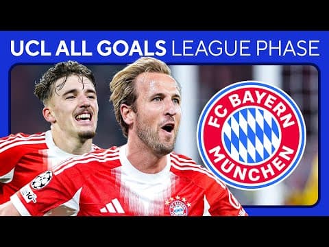Bayern ALL GOALS in the LEAGUE PHASE of the UEFA Champions League