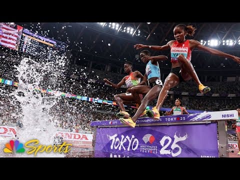 Splash of drama shakes up women's 3000m steeplechase final at Tokyo Worlds | NBC Sports