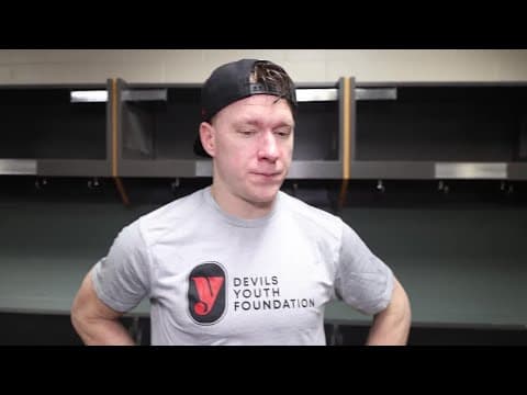Palat, Bratt, Hischier & Keefe after a 5-2 win in Minny
