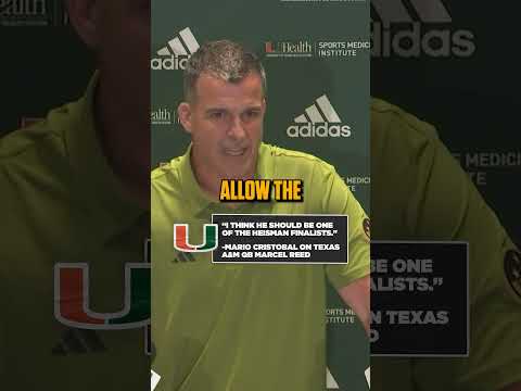 "I think he should be one of the Heisman finalists" 👀🏆 Mario Cristobal on Texas A&M QB Marcel Reed