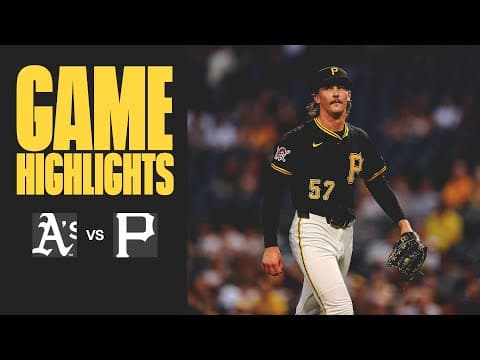 Bubba Chandler Dominates in Pirates Win | Athletics vs. Pirates Game Highlights (9/20/25)