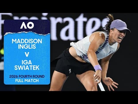 Maddison Inglis v Iga Swiatek Full Match | Australian Open 2026 Fourth Round