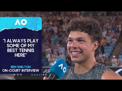 Ben Shelton On-Court Interview | Australian Open 2026 Third Round