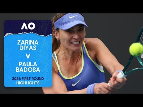 Zarina Diyas v Paula Badosa Highlights | Australian Open 2026 First Round