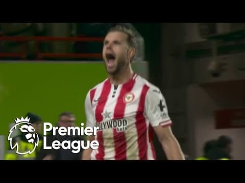 Jordan Henderson tucks away Brentford's go-ahead goal against Leeds | Premier League | NBC Sports