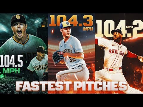The fastest pitches thrown during the 2025 MLB season! 🔥 (Flamethrowers Miller, Chapman AND MORE!)