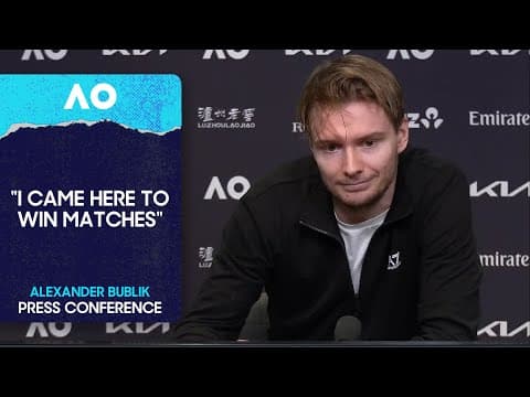 Alexander Bublik Press Conference | Australian Open 2026 Second Round