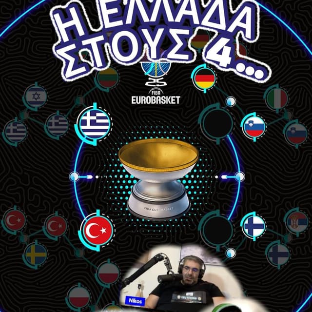 🔵Η ΕΛΛΑΔΑΡΑ ΣΤΟΥΣ 4 ΤΟΥ EUROBASKET⚪️