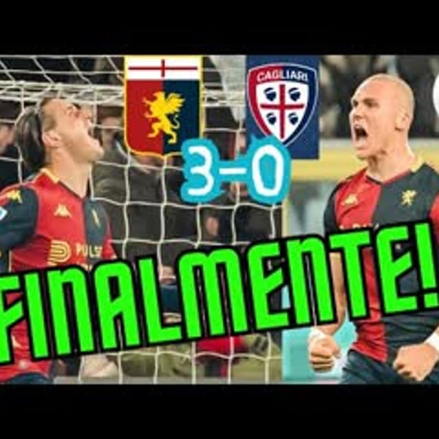 Genoa - Cagliari 3 - 0. I gol di Colombo, Frendrup e Ostigard scatenano la festa del Grifone