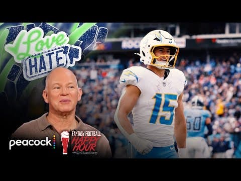 Ladd McConkey, Jaylen Waddle lead Week 10 pass catchers | Fantasy Football Happy Hour | NFL on NBC
