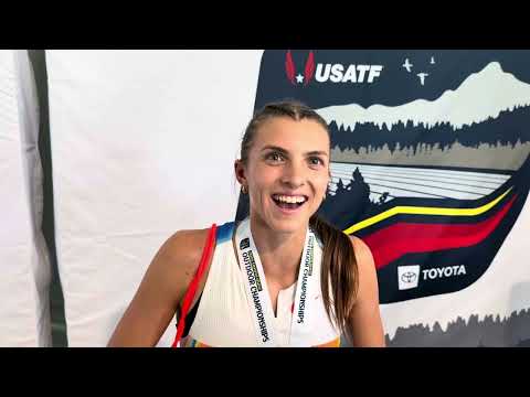 Maggi Congdon after her 2nd place finish in the 800 meters.