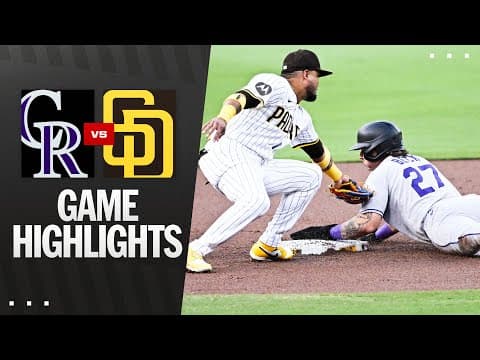 Rockies vs. Padres Game Highlights (9/13/25) | MLB Highlights