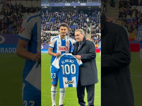 Omar El Hilali, 100 partidos con el primer equipo #RCDE ๐๐๐ #EspanyolSevilla