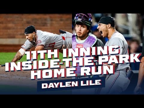 Daylen Lile Incredible 11th Inning INSIDE-THE-PARK Home Run | Full Sequence