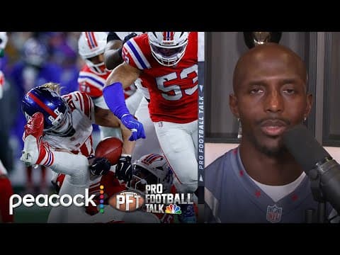 Giants’ Gunner Olszewski takes huge hit from Pats’ Christian Elliss | Pro Football Talk | NFL on NBC