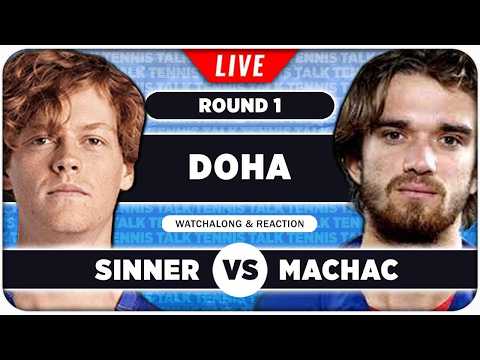 SINNER vs MACHAC • ATP Doha 2026 • LIVE Tennis Watchalong