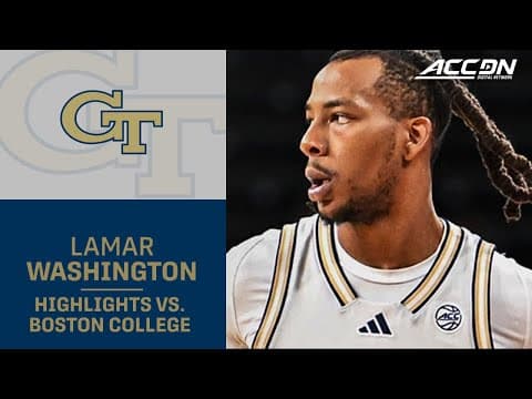 Georgia Tech's Lamar Washington Stuffs The Stat Sheet