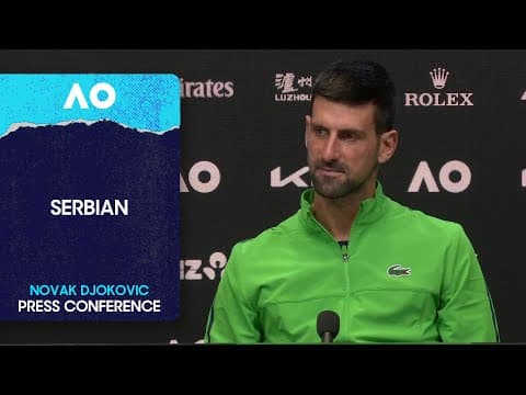 Novak Djokovic Press Conference in Serbian | Australian Open 2026 First Round