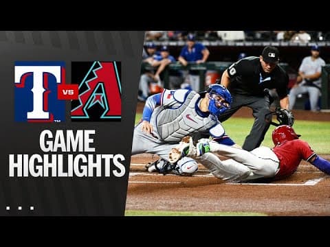 Rangers vs. D-backs Game Highlights (9/3/25) | MLB Highlights