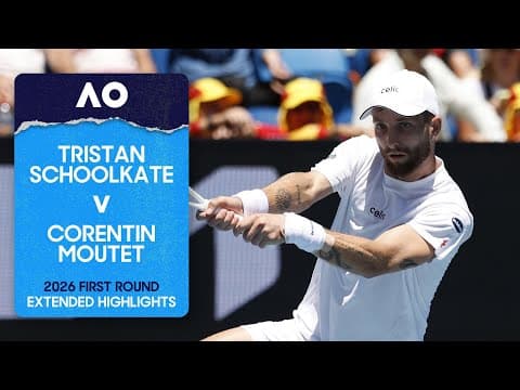 Tristan Schoolkate v Corentin Moutet Extended Highlights | Australian Open 2026 First Round