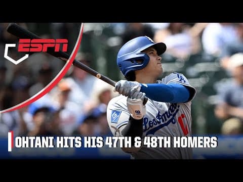 Shohei Ohtani goes deep TWICE vs. Orioles, up to 48 on season 🔥 | ESPN MLB