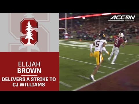 Stanford's Elijah Brown Delivers A Strike To CJ Williams