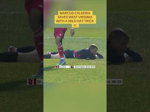 MARCUS CALDEIRA SCORES A HAT TRICK TO COMPLETE THE COMEBACK FOR WEST VIRGINIA 😱 #shorts #ncaasoccer