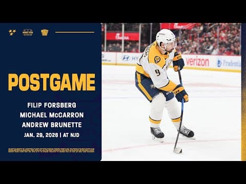 Forsberg, McCarron & Brunette - Postgame: Jan. 29, 2026