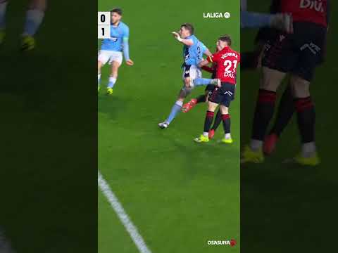 El centro de Raúl Moro y el gol de Ante Budimir #laligahighlights #celtaosasuna #shorts