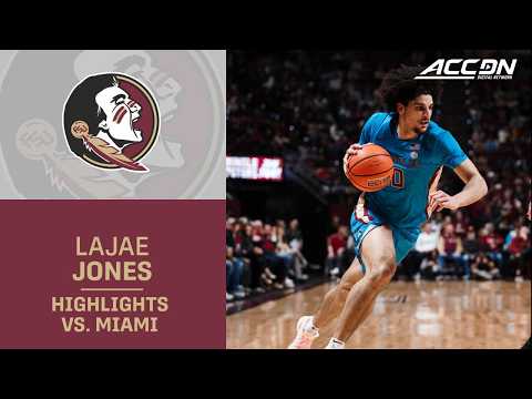 Florida State's Lajae Jones Highlights vs. Miami