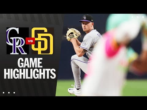 Rockies vs. Padres Game Highlights (9/12/25) | MLB Highlights