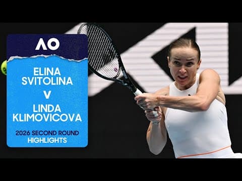 Elina Svitolina v Linda Klimovicova Highlights | Australian Open 2026 Second Round