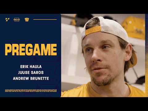 Haula, Saros & Brunnette Pregame: Feb. 26, 2026