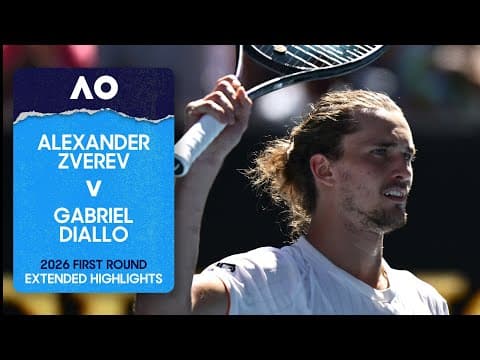Alexander Zverev v Gabriel Diallo Extended Highlights | Australian Open 2026 First Round