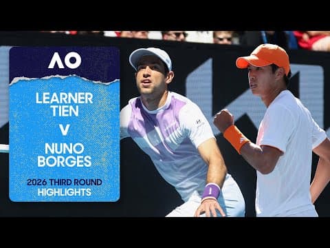 Learner Tien v Nuno Borges Highlights | Australian Open 2026 Third Round